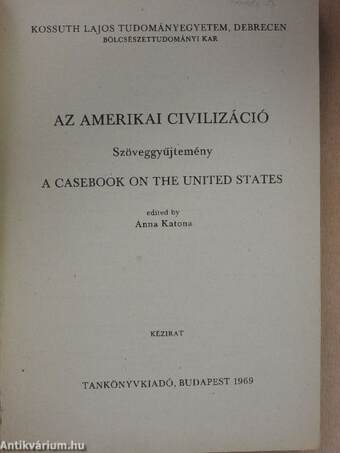 A Casebook on the United States