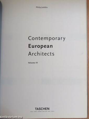 Contemporary European Architects IV.