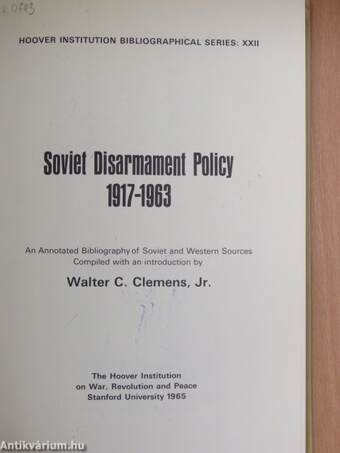 Soviet Disarmament Policy