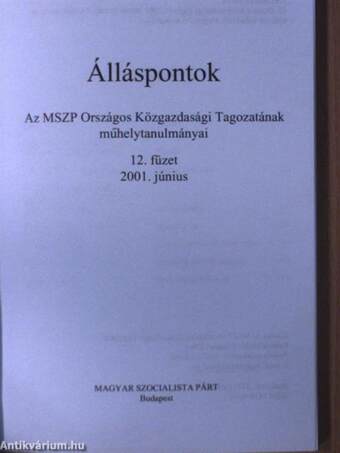 Álláspontok 2001. június