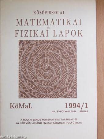 Középiskolai matematikai és fizikai lapok 1994. január-december