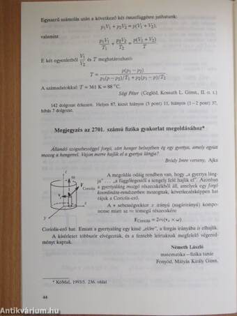 Középiskolai matematikai és fizikai lapok 1994. január-december