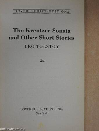 The Kreutzer Sonata and Other Short Stories