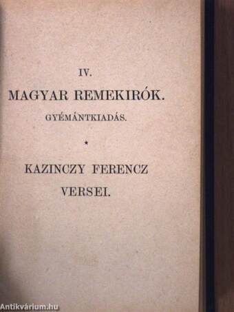 Kazinczy Ferencz versei