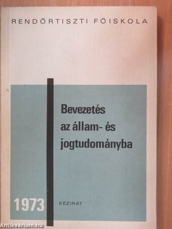 Bevezetés az állam- és jogtudományba