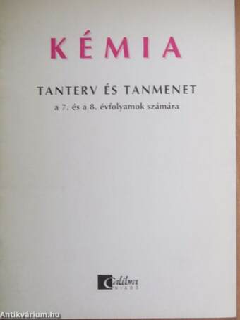 Kémia tanterv és tanmenet