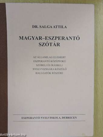 Magyar-eszperantó szótár