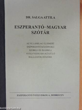 Eszperantó-magyar szótár