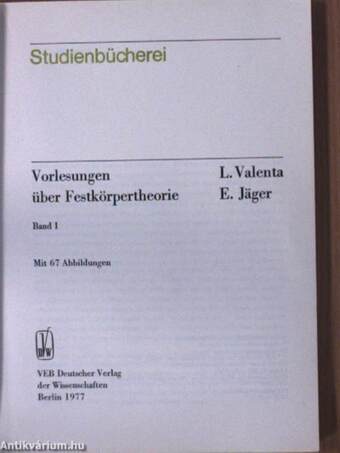 Vorlesungen über Festkörpertheorie I-II.