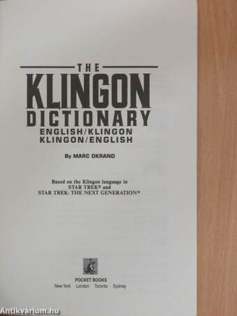 The Klingon Dictionary