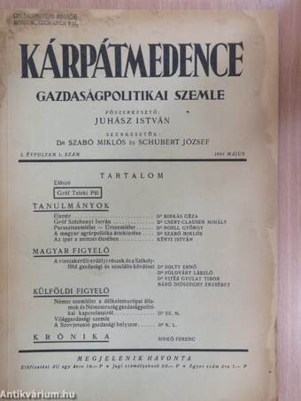 Kárpátmedence 1941. május