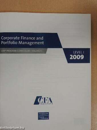 Corporate Finance and Portfolio Management - Level I 2009