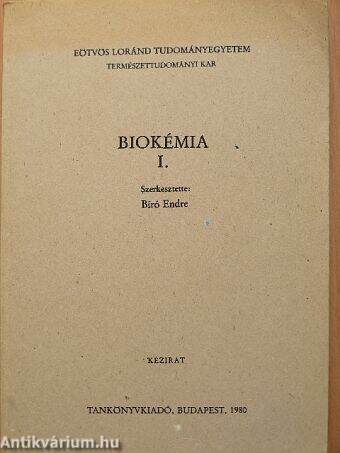 Biokémia I.