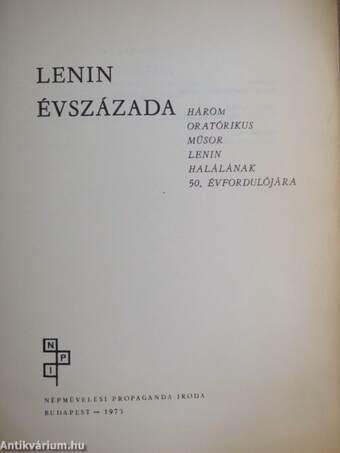 Lenin évszázada