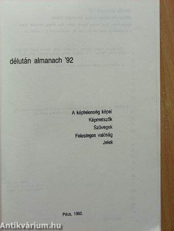 Délután almanach '92