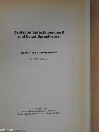 Deutsche Sprachübungen II und kurze Sprachlehre