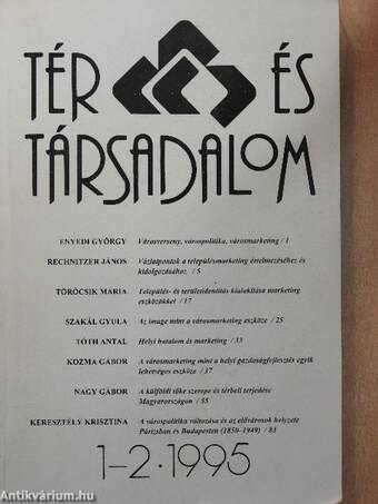 Tér és Társadalom 1995/1-2.