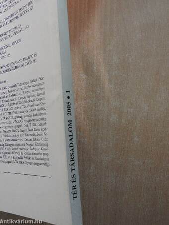 Tér és Társadalom 2005/1.