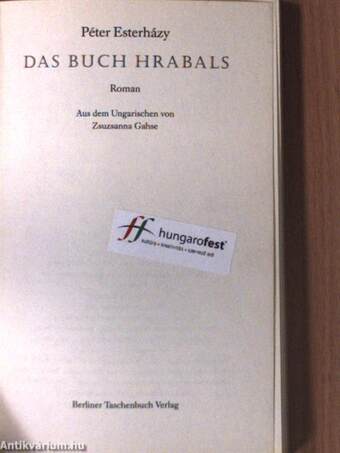 Das Buch Hrabals