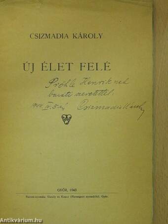 Új élet felé (dedikált példány)