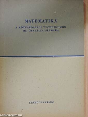 Matematika III.