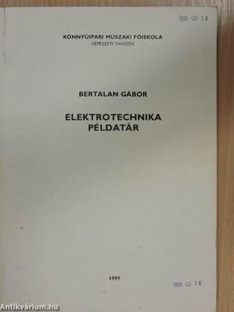 Elektrotechnika példatár