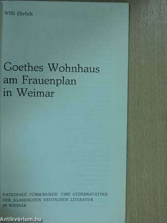 Goethes Wohnhaus am Frauenplan in Weimar