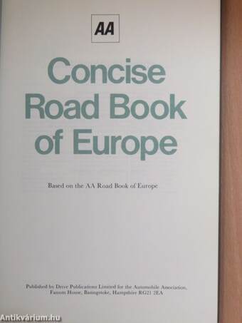 Concise Road Book of Europe