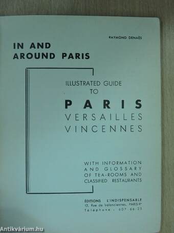 Illustrated Guide to Paris, Versailles, Vincennes