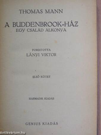 A Buddenbrook-ház I-III.