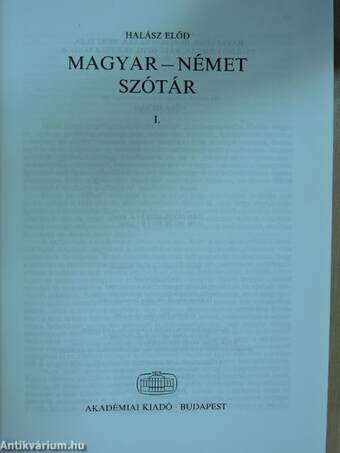 Magyar-német nagyszótár 1-2.