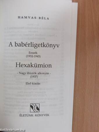 A babérligetkönyv/Hexakümion