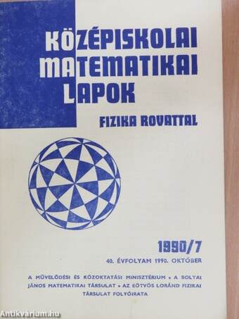 Középiskolai matematikai lapok 1990. október