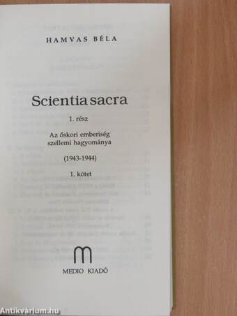 Scientia sacra I-III.