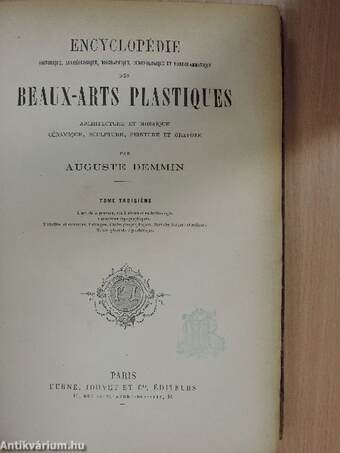 Encyclopédie des beaux-arts plastiques III. (töredék)