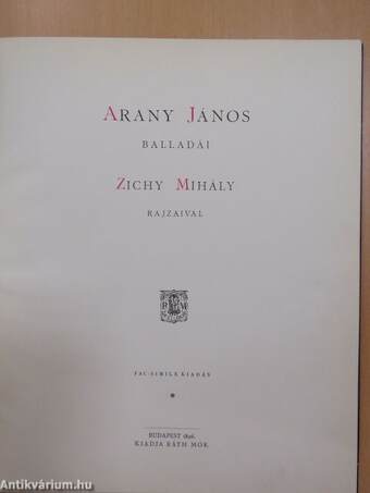 Arany János balladái Zichy Mihály rajzaival