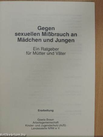 Gegen sexuellen Mißbrauch an Mädchen und Jungen