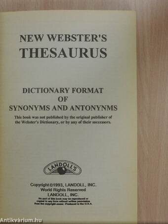 New Webster's Thesaurus