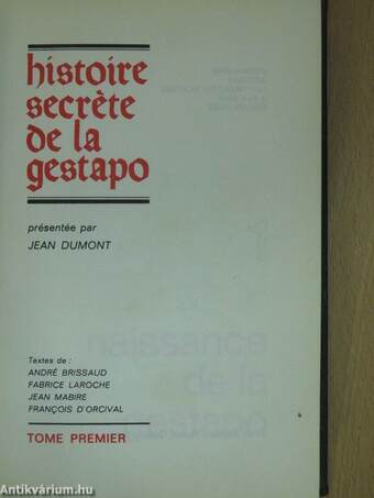 Histoire secréte de la gestapo 1-4.