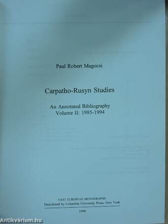 Carpatho-Rusyn Studies