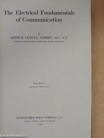 The Electrical Fundamentals of Communication