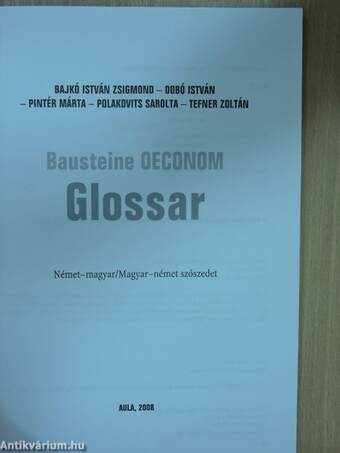 Bausteine Oeconom Glossar