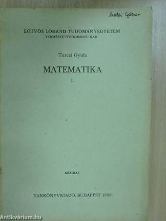 Matematika I.