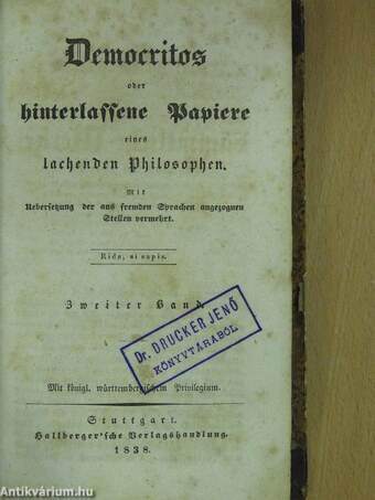 Democritos II-XII. (gótbetűs)