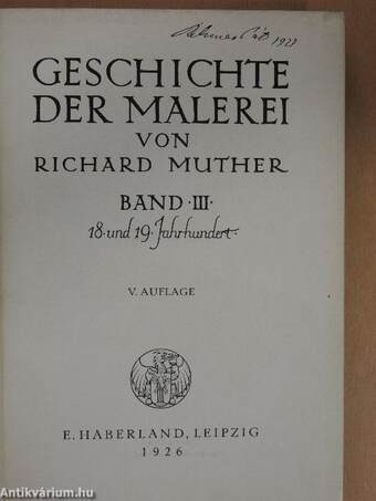 Geschichte der Malerei III.