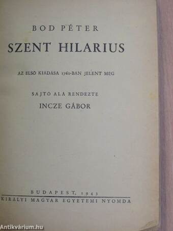 Szent Hilarius