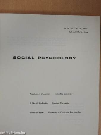 Social Psychology