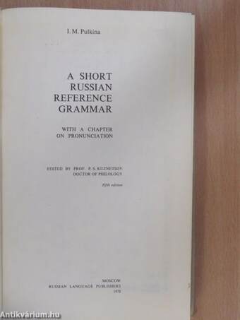 A Short Russian Reference Grammar