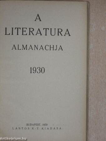 A Literatura almanachja 1930