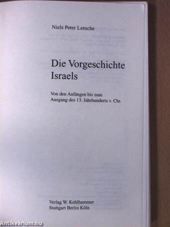 Die Vorgeschichte Israels